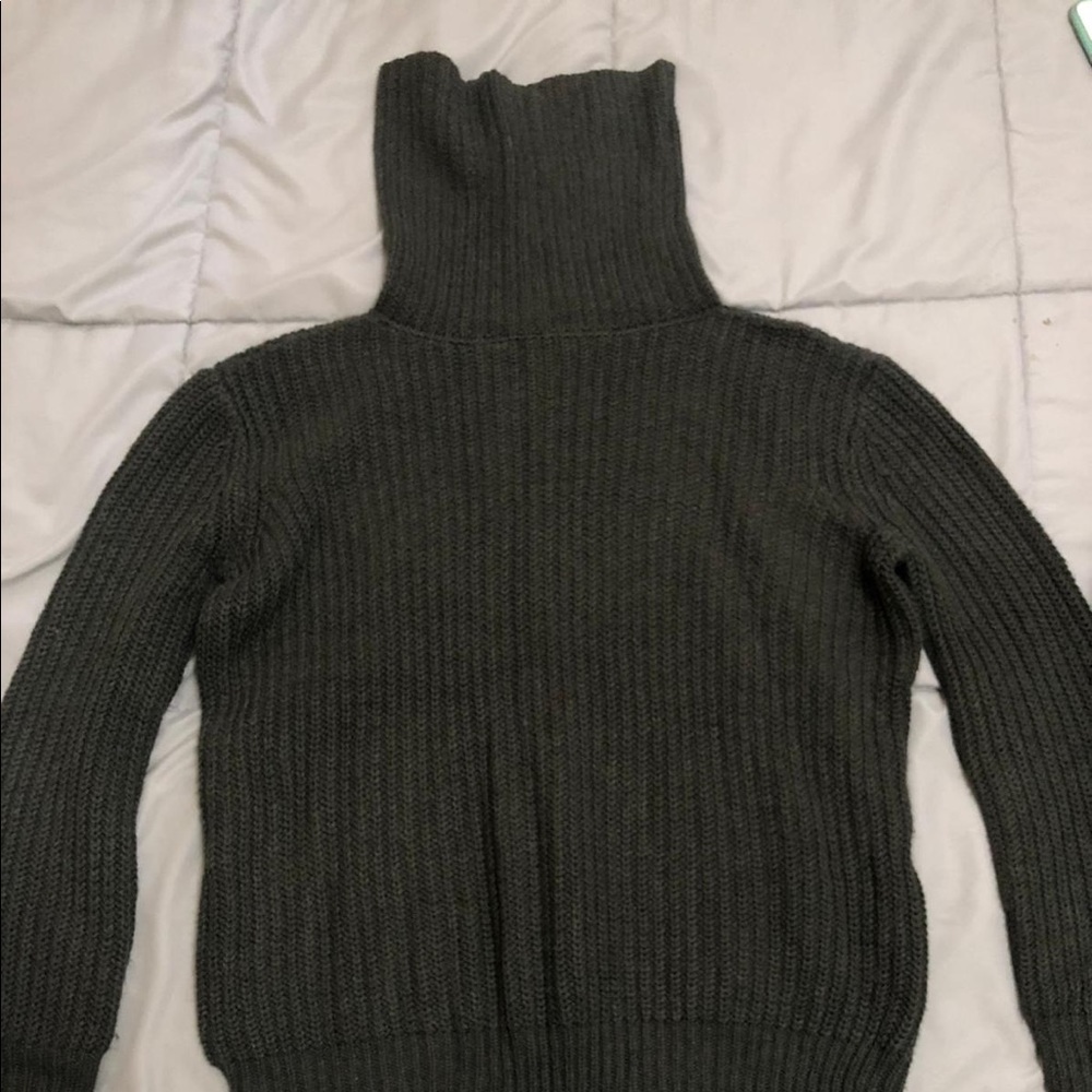 Dark grey turtleneck